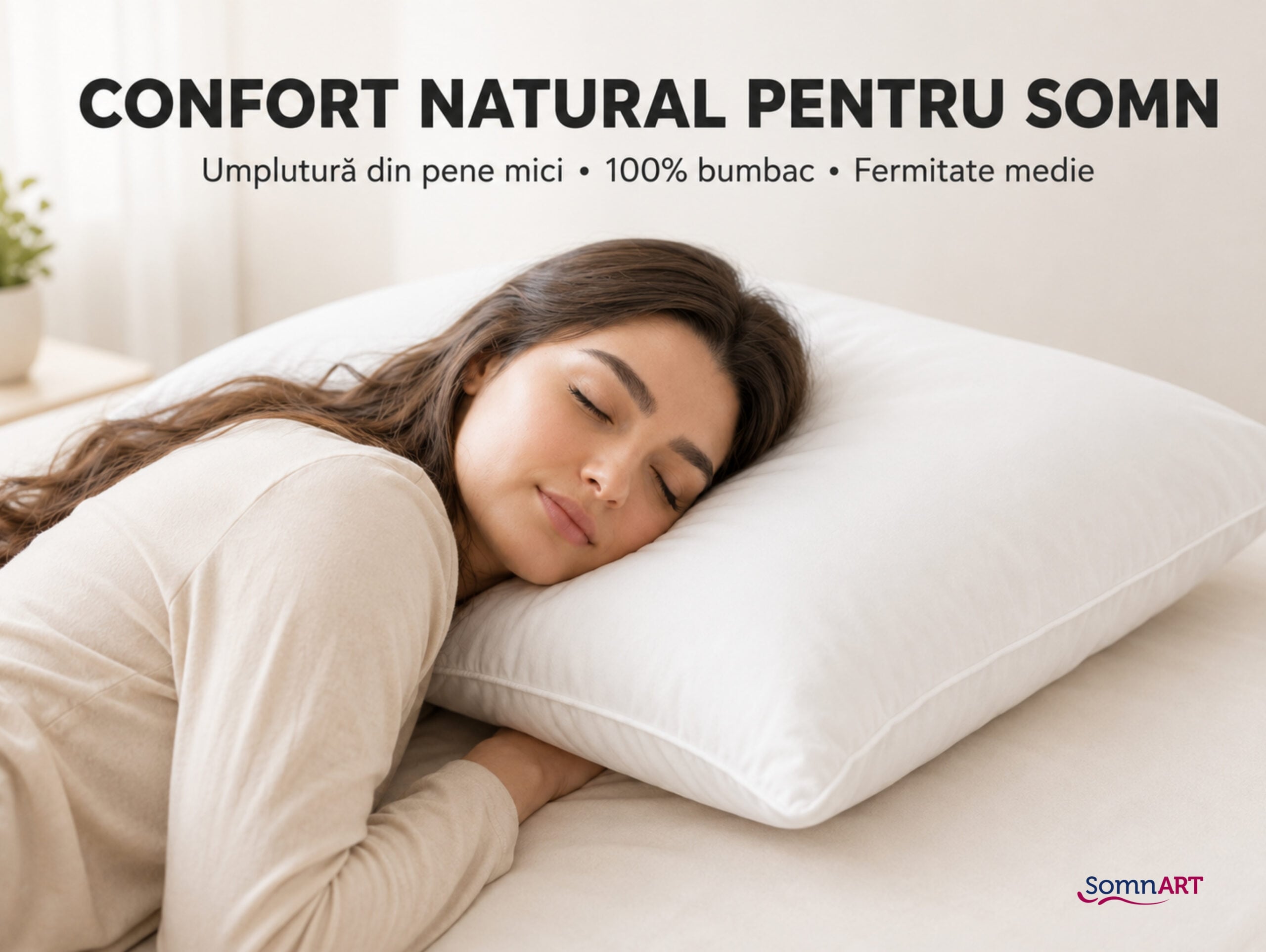Perna Naturo din pene, 50x70