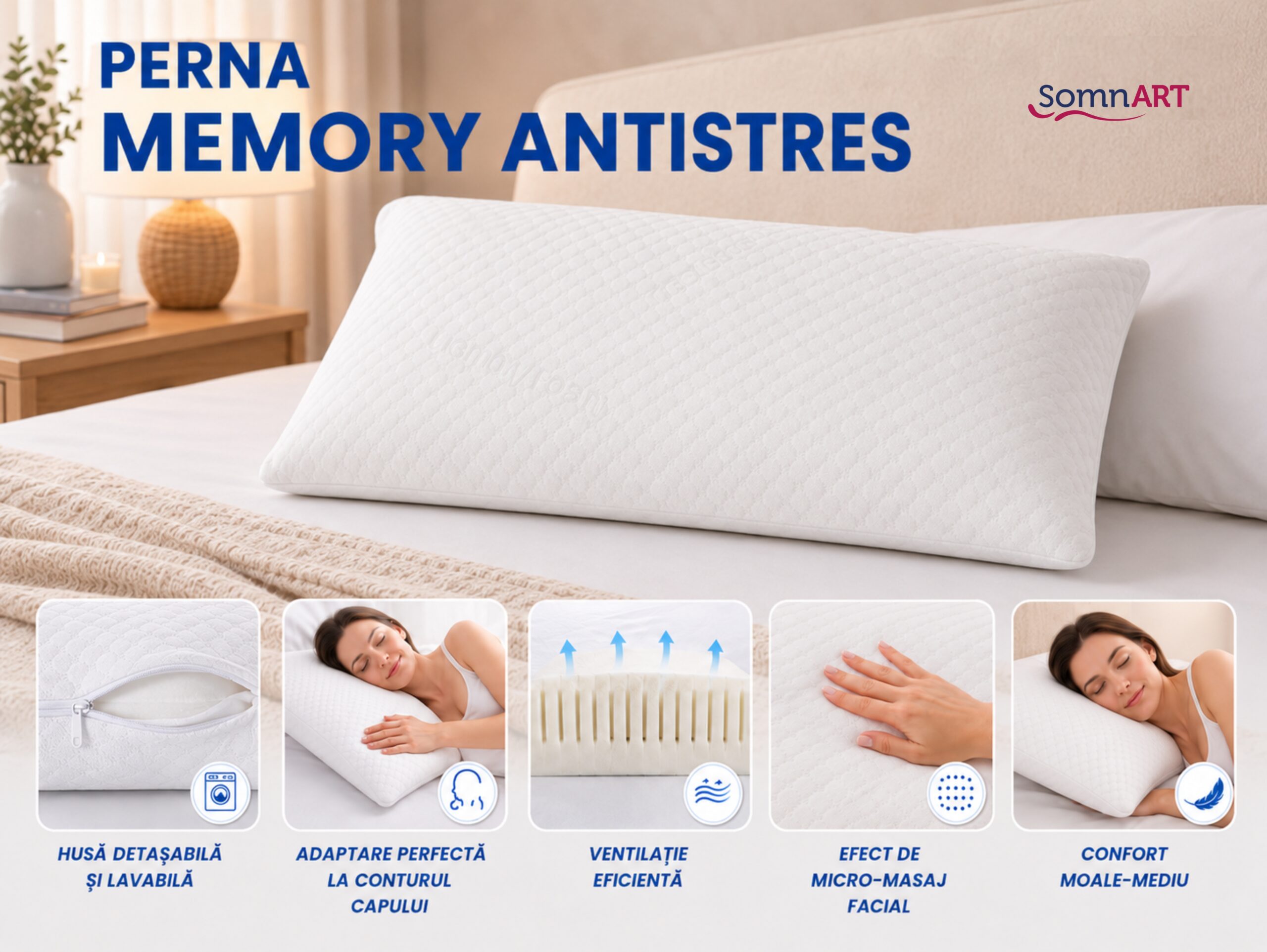 Perna memorie antistres Somnart Memory model Antistres - view 3