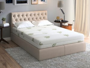 Saltea cu memorie Somnart XXL Memory Plus 90x200, înălțime 25 cm, pentru persoane supraponderale, husă Aloe Vera detașabilă, rulată, fermitate mare