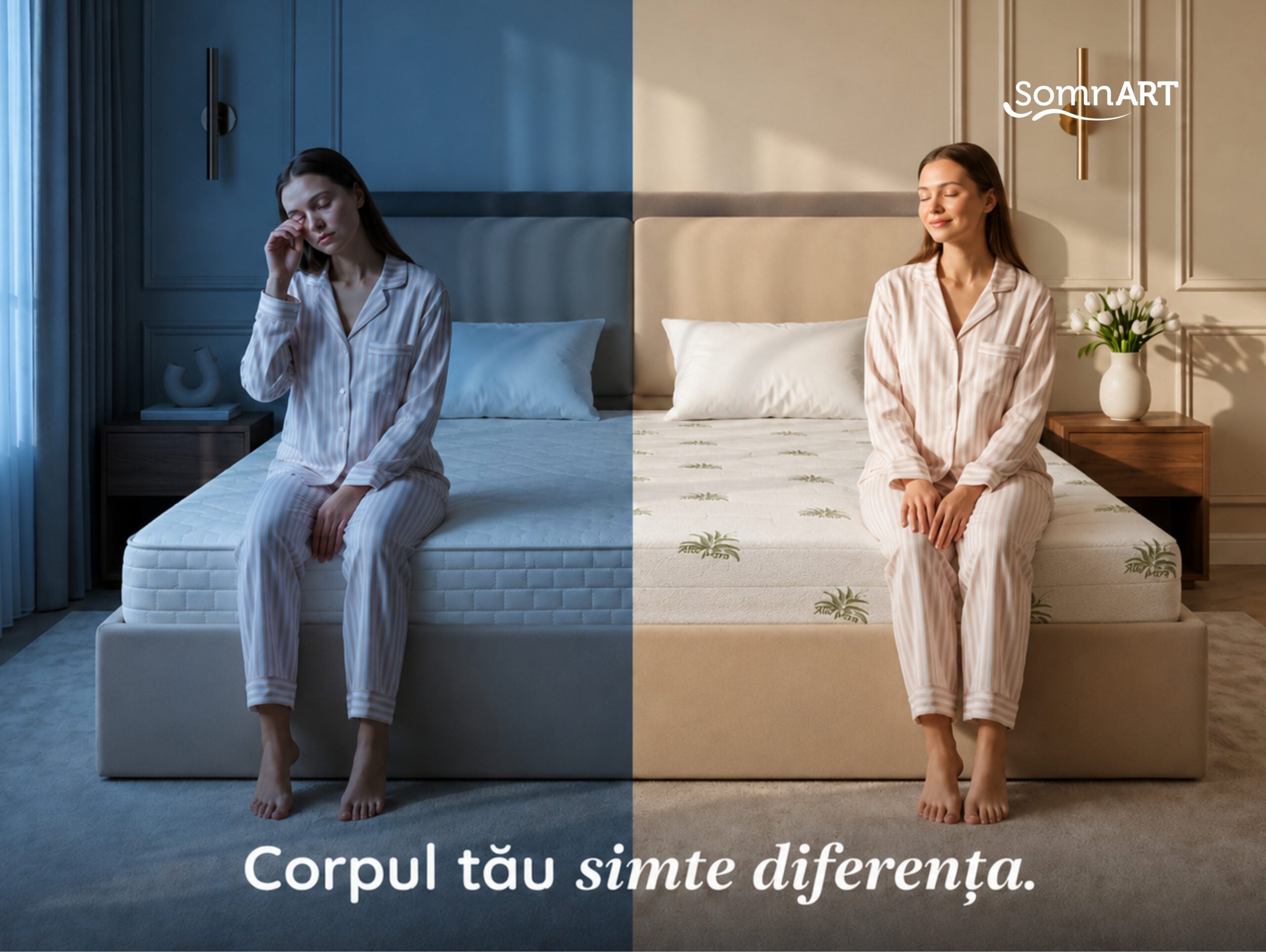 Saltea cu memorie Somnart XXL Memory Plus 90x200, înălțime 25 cm, pentru persoane supraponderale, husă Aloe Vera detașabilă, rulată, fermitate mare