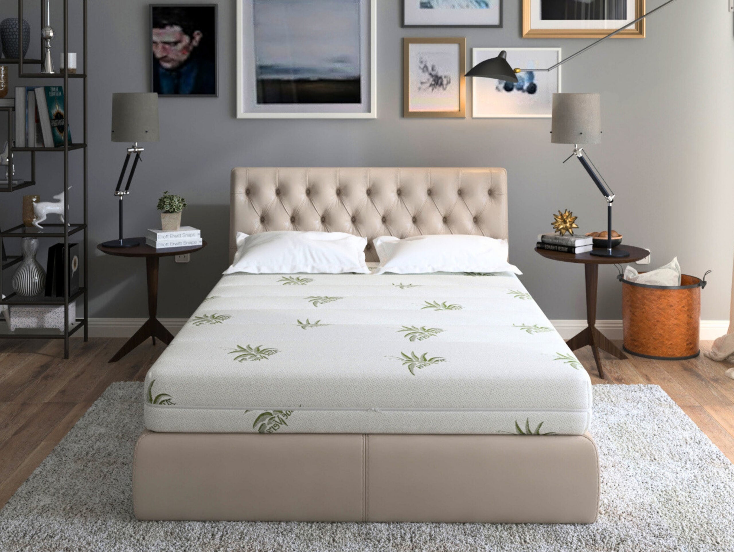 Saltea cu memorie Somnart XXL Memory Plus 90x200, înălțime 25 cm, pentru persoane supraponderale, husă Aloe Vera detașabilă, rulată, fermitate mare