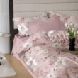 Lenjerie de pat finet 6 piese, cearceaf pat clasic, cearceaf pilota 200x230, 2 fete perna 50x70, 2 fete perna 70x70, Extra, Blush Garden, FNC19
