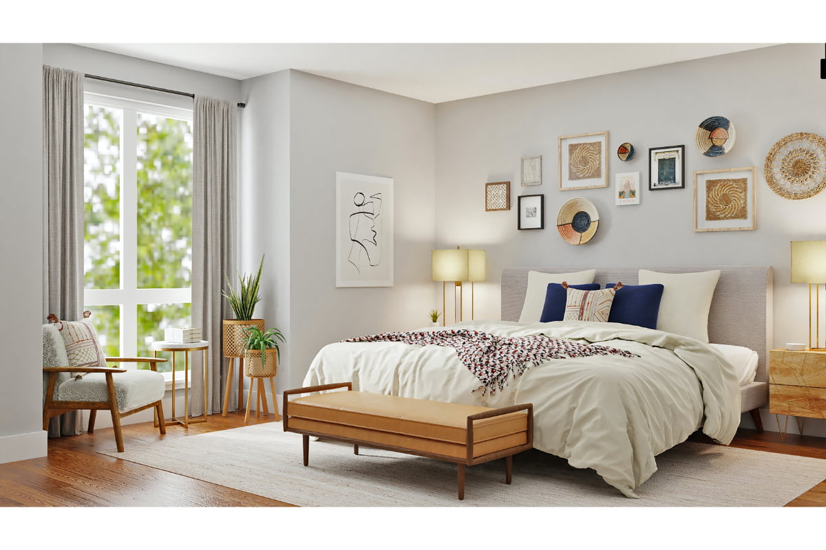 dormitor cu pat mare