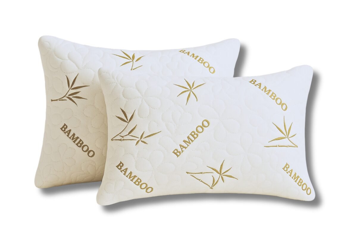 Set 2 Perne 50x70 Somnart Belina Bamboo, microfibra, lavabile la masina