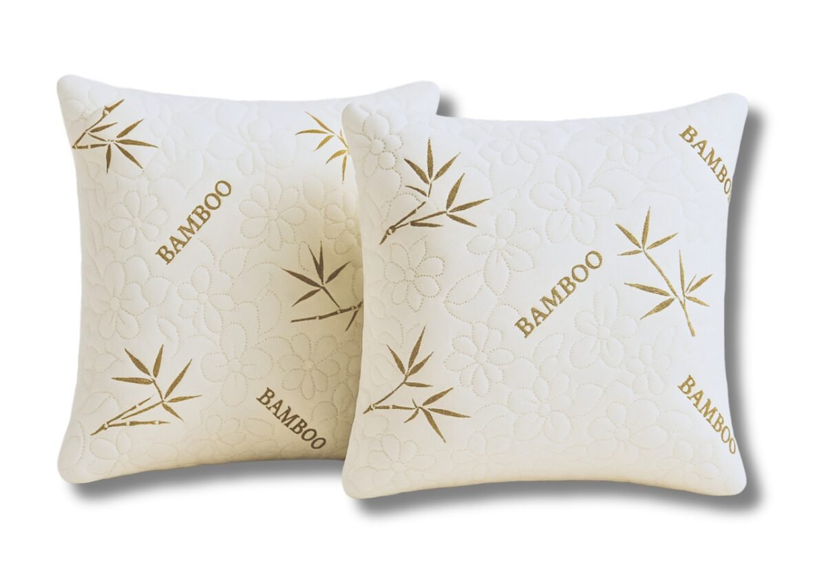 Set 2 Perne 60x60 Somnart Belina Bamboo, microfibra, lavabile la masina
