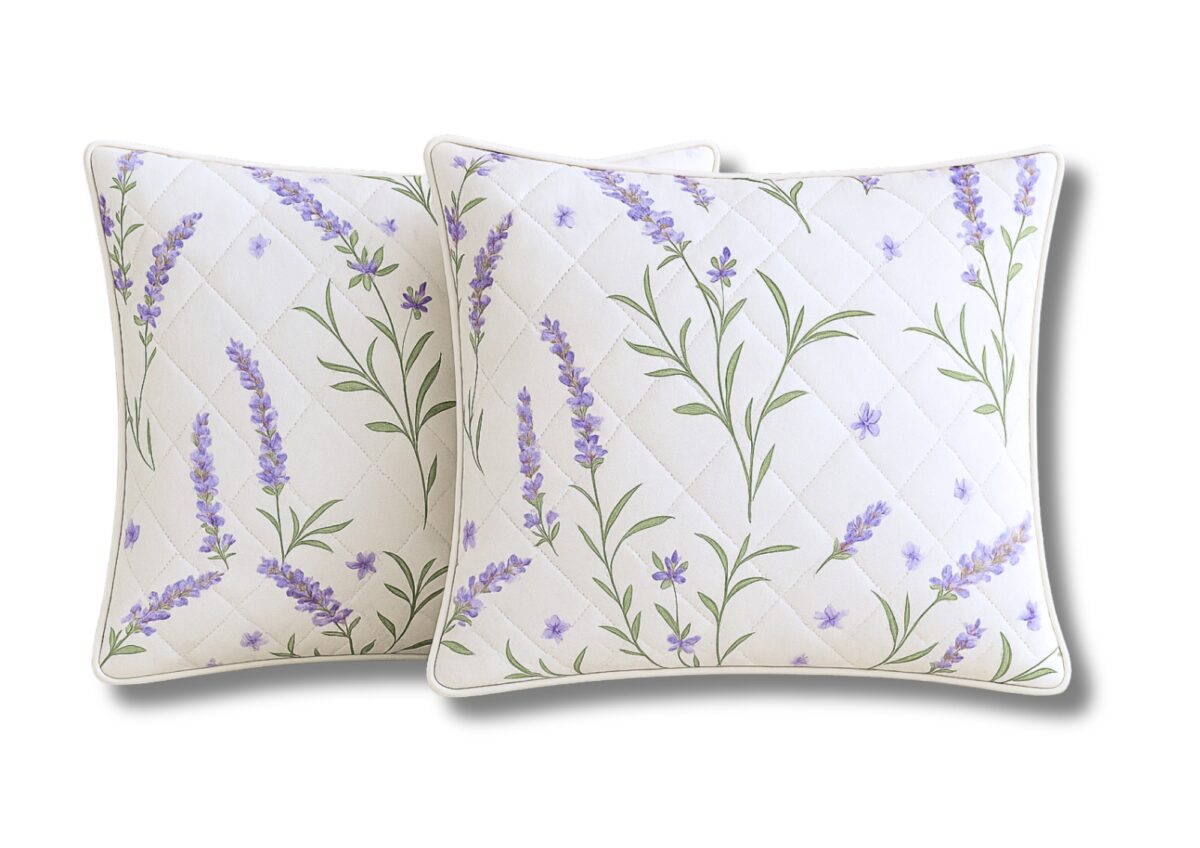 Set 2 Perne Somnart matlasate Lavanda Confort 60x60 cm