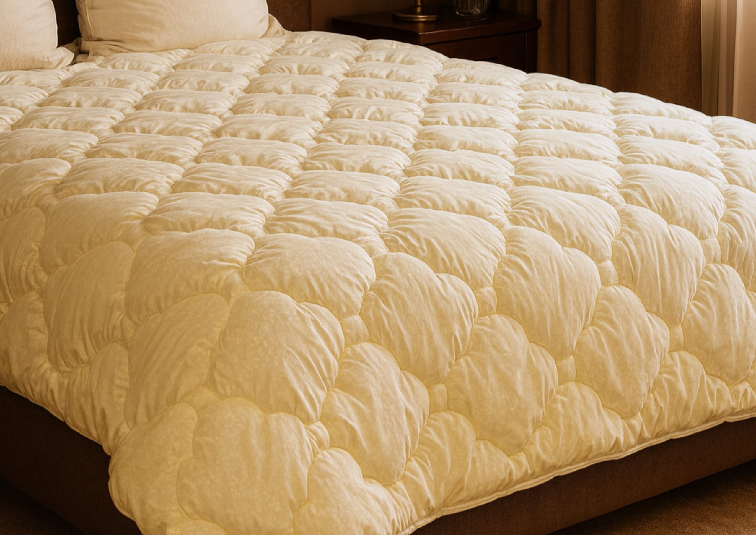 Pilota Selina Ivoire 200×220, Somnart, matlasata, umplutura medie-groasa 300 gr/mp, pentru primavara – toamna