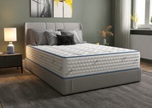 Saltea cu arcuri Pocket Somnomed Comfort Fit HoReCa 140x200, înălțime 30 cm, spumă cu memorie, husa tratament antiacarieni, fermitate mediu-tare